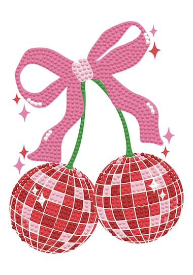 Diamond Dotz® Disco Cherries Iron-On 'n' Dot Kit